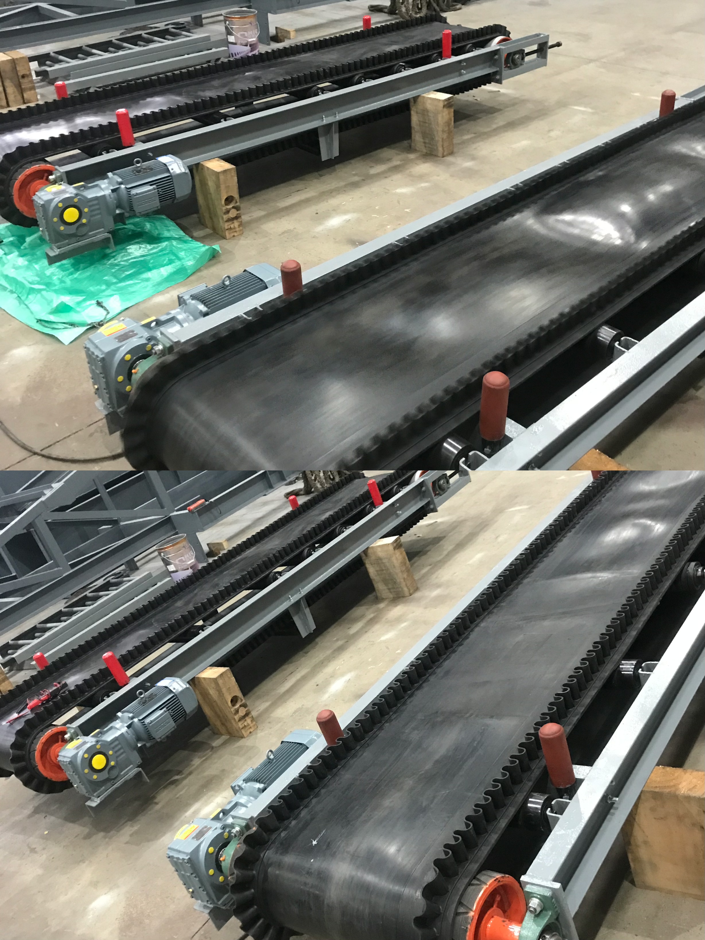 Sabuk conveyor commissioning, instalasi tur nganteurkeun